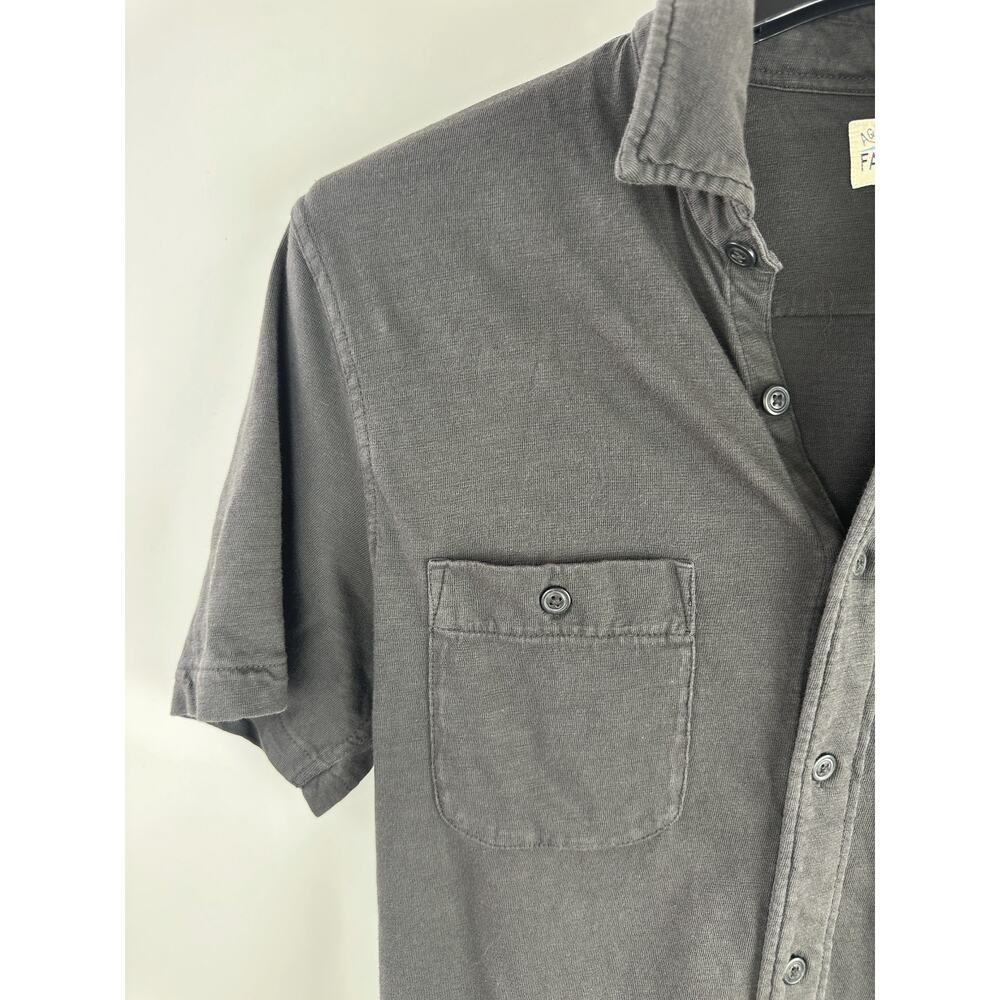 Faherty Short-Sleeve Sunwashed Knit Shirt Pocket Polo Button Front Cotton Medium - Picture 7 of 15
